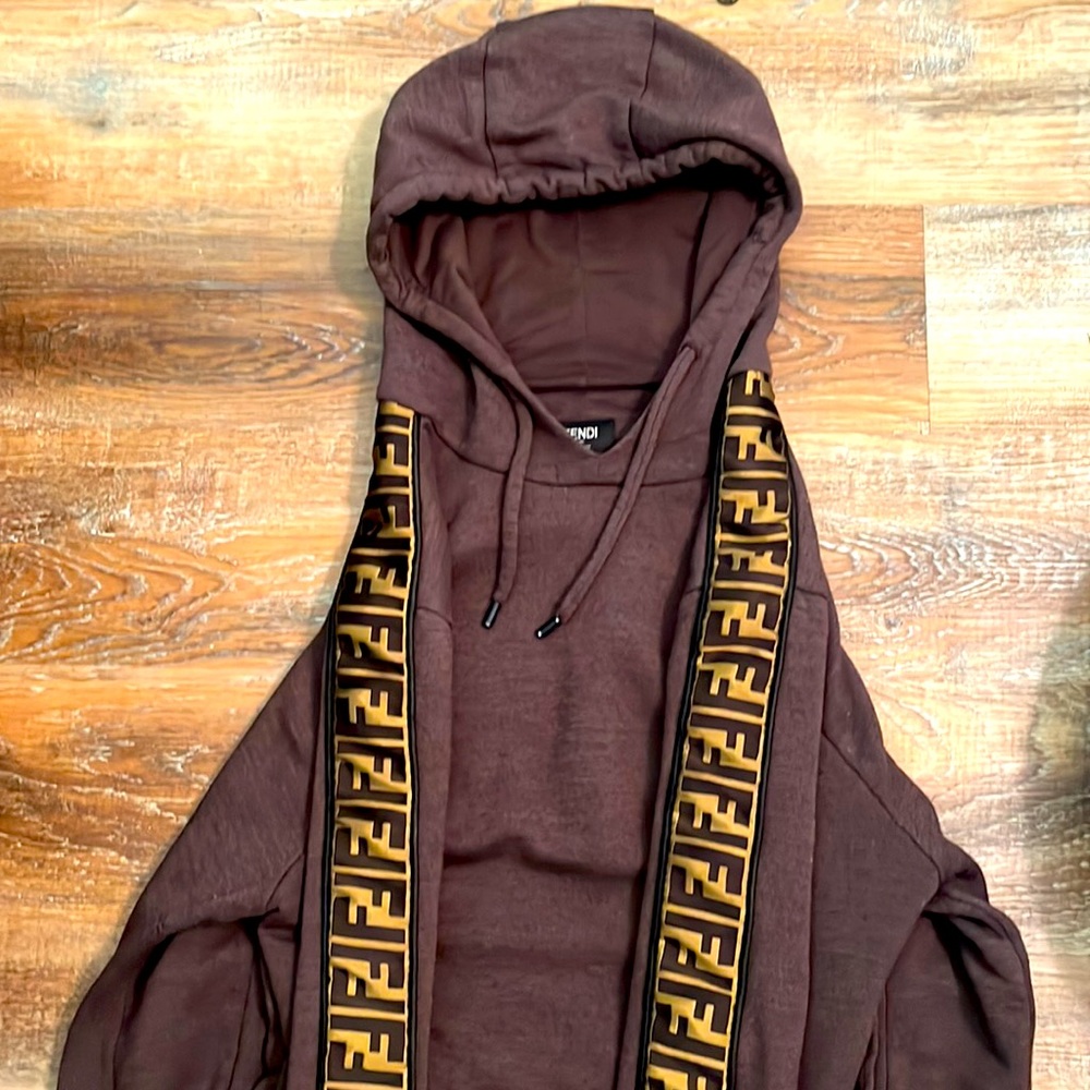 Fendi - Logo-Trimmed Cotton, Wool, Silk and Cashmere-Blend Hoodie - Men - Brown